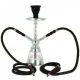 Waterpijp Ragga-medium-hookah-chrome-2-hoses