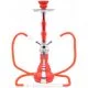 Waterpijp ATOMIC WATER PIPE 45 CM 2 TUBES RED/SILVER