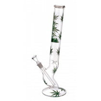 Cannabis Curved Glass Bong 45 Cm  Cannabis Curved Glass Bong 45 Cm afbeelding503191